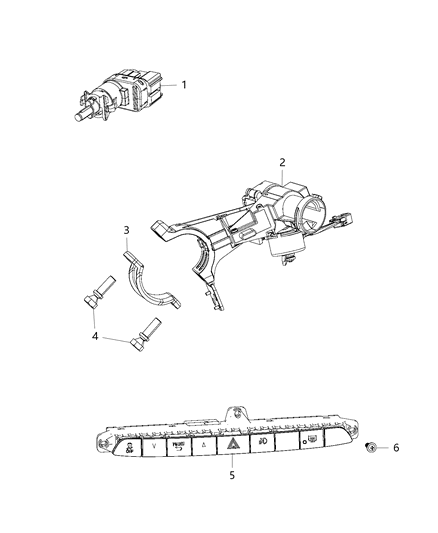 2015 Ram ProMaster City Hazard Switch Diagram for 5ZA64LXHAA