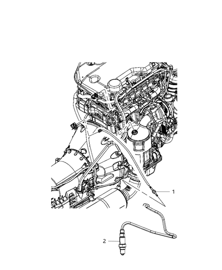 2012 Jeep Liberty Sensor Exhaust Temperature Diagram for 5146173AB