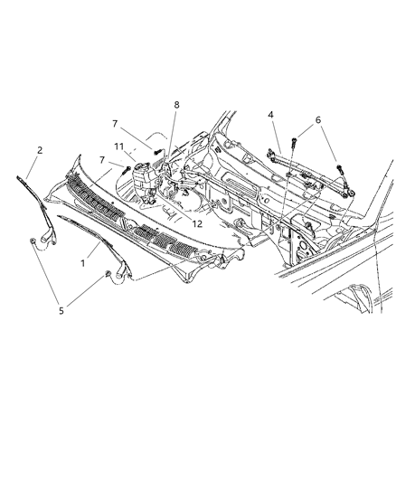 1998 Dodge Durango Wiper Motor Diagram for 55154863AB