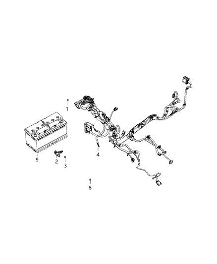 2018 Ram 1500 Fuse Z Case Single Mega 125 Amp Diagram for 68250096AA