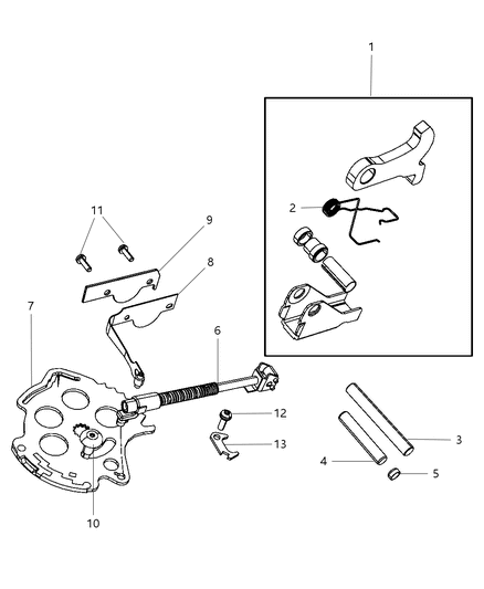 2010 Dodge Journey Parking Sprag & Related Parts Diagram 1 - Thumbnail