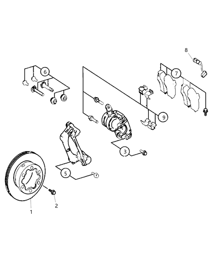 2007 Dodge Sprinter 3500 Rotor, Rear Diagram for 68013765AA