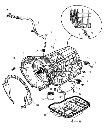 2002 Dodge Durango Case & Related Parts of Automatic Transmission Diagram 2 - Thumbnail