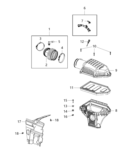 2018 Dodge Challenger Closure Panel, Front Diagram for 68065531AF