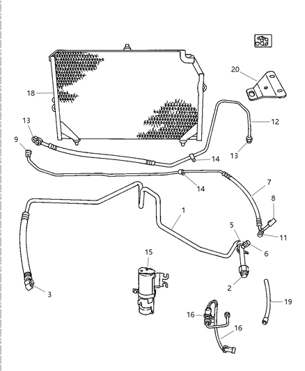 2002 Dodge Viper Line A/C Discharge Diagram for 5264924AA