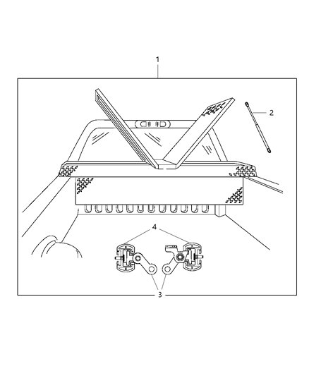 2011 Ram 1500 Box Kit Storage - Exterior Diagram for 82211356
