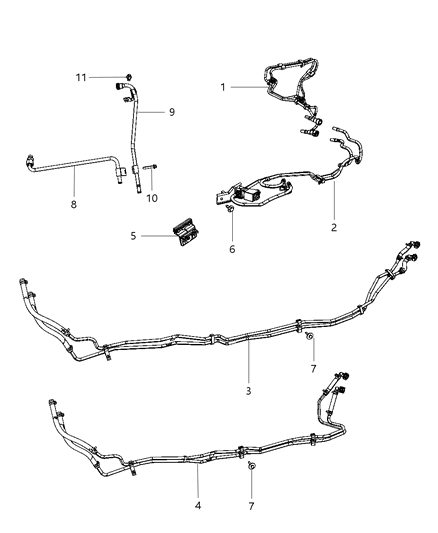 2012 Ram 5500 A/C Urea Plumbing of Emission Controls Diagram