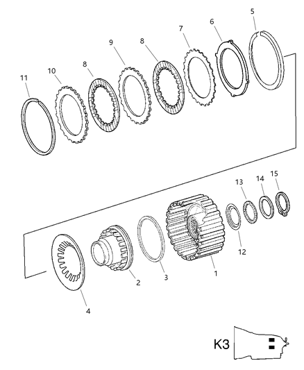 2006 Chrysler Crossfire Clutch of Automatic Transmission Diagram 1 - Thumbnail