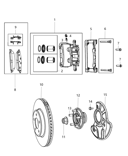 2011 Dodge Charger Front Brakes Diagram 3 - Thumbnail