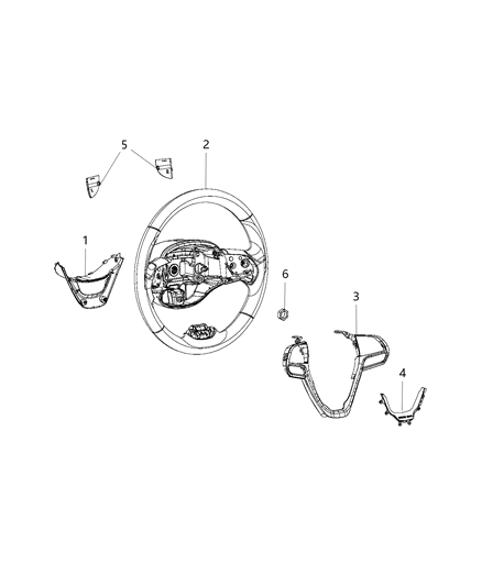 2019 Jeep Cherokee Steering Wheel Assembly Diagram 2 - Thumbnail