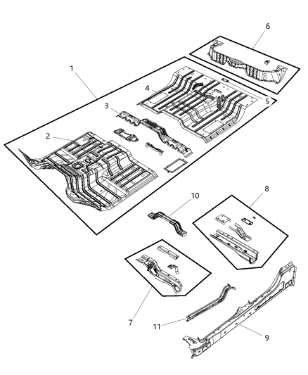 2018 Ram 1500 Floor Pan Diagram 1 - Thumbnail