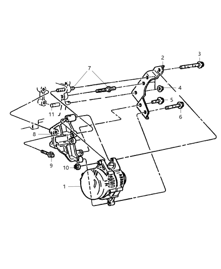 2001 Jeep Cherokee Alternator Diagram 1 - Thumbnail