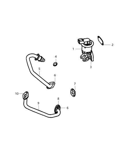 2010 Chrysler 300 EGR Valve Diagram for 4593892AA