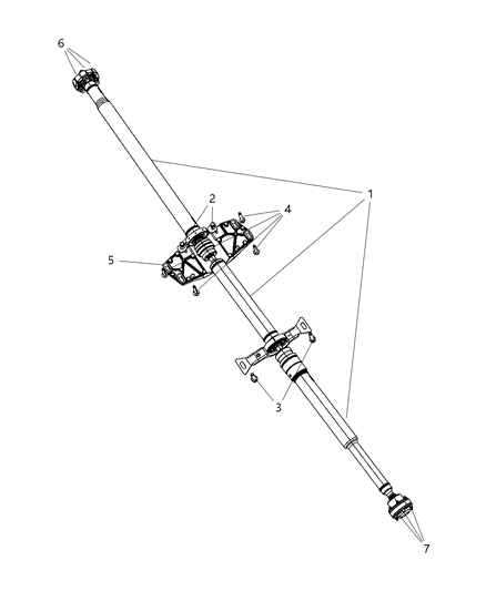 2008 Chrysler Pacifica Shaft Drive Diagram for 5157008AE
