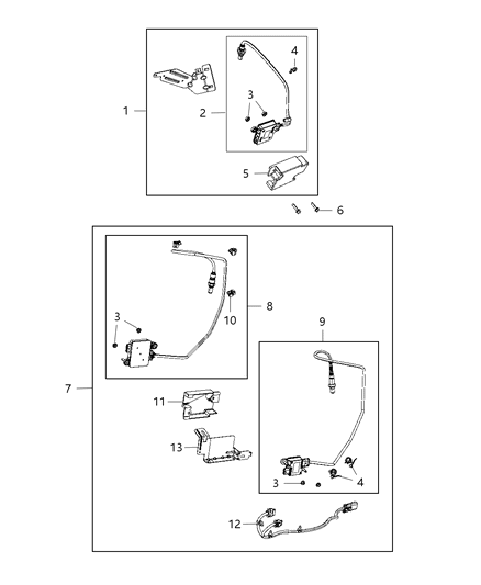 2020 Jeep Grand Cherokee Sensor Diagram for 68261169AC