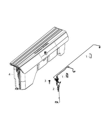 2020 Ram 1500 Classic Lamps, Truck Bed Diagram 2 - Thumbnail