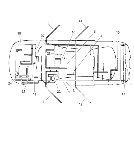 2004 Chrysler 300M Cord Engine Block Heater Diagram for 4609121AD