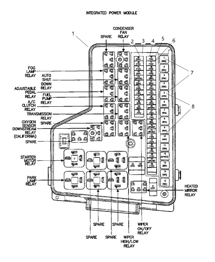 2008 Dodge Ram 3500 Module Totally Integrated Power Diagram for 68028001AB