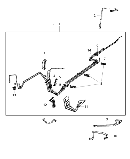 2020 Dodge Charger Clip Fuel Bundle Diagram for 68498469AA