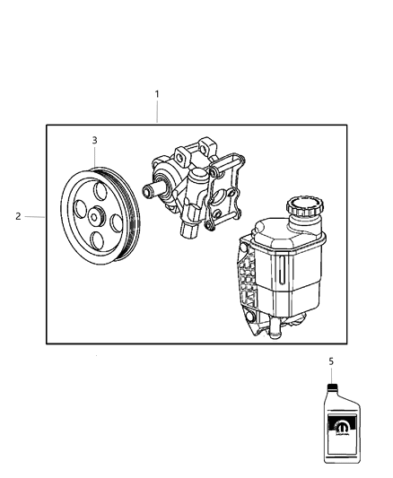 2009 Dodge Ram 1500 Pump Power Steering Diagram for 55398904AD