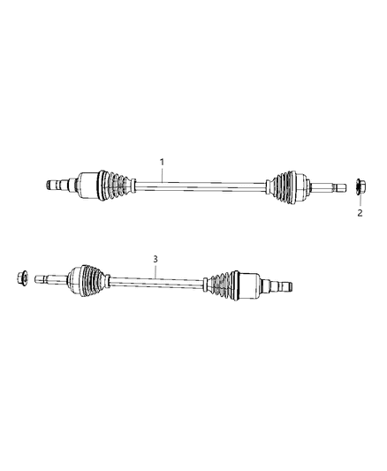 2011 Dodge Journey Shaft , Axle Diagram 1 - Thumbnail