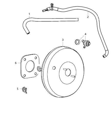 2013 Jeep Compass Power Booster Gasket Diagram for 5175095AA