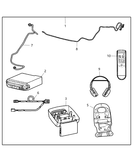 2005 Dodge Caravan Media System - Rear Seat Diagram 2 - Thumbnail