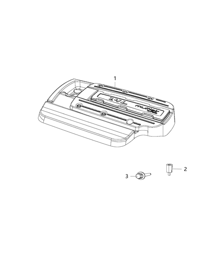 2018 Jeep Renegade Engine Cover Diagram for 68266688AA
