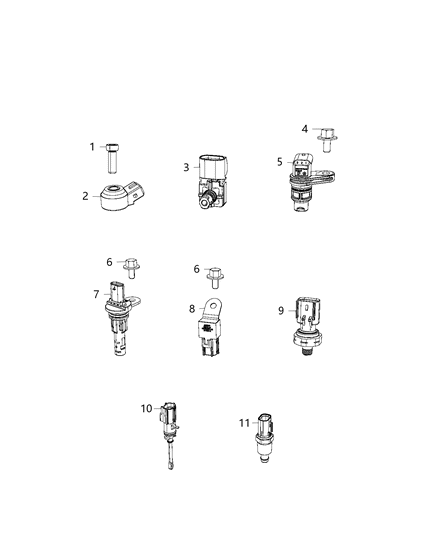 2020 Dodge Charger Sensors, Engine Diagram 2 - Thumbnail