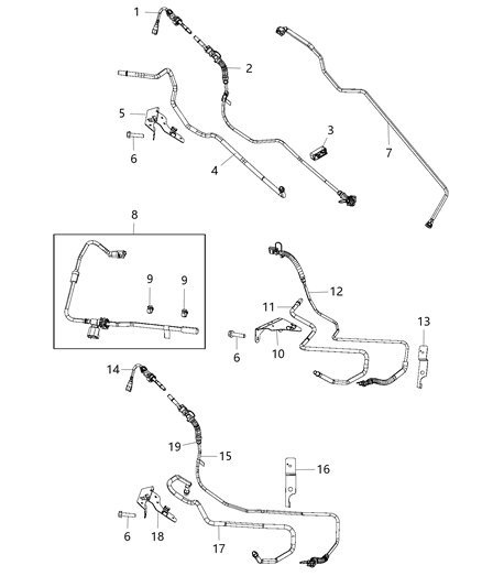 2017 Ram 1500 Fuel Lines, Front Diagram 1 - Thumbnail