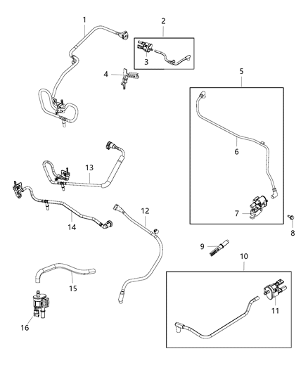 2017 Jeep Grand Cherokee Valve Purge Control Diagram for 4627972AB