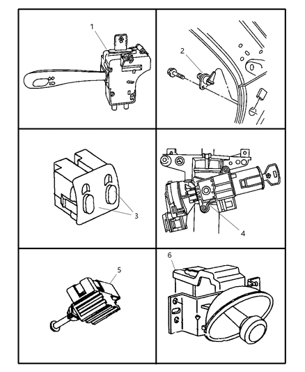 1999 Dodge Neon Switch Sunroof Diagram for PX30RK4