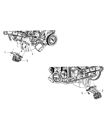 2007 Dodge Ram 2500 Mounts, Front Diagram 1 - Thumbnail