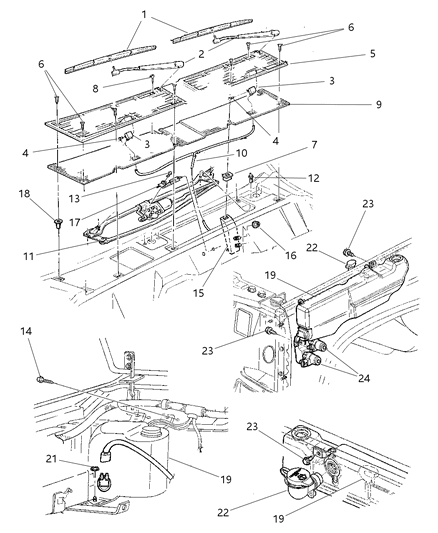 2000 Jeep Cherokee Sill Molding Retainer, Lower Inner Diagram for 34201872