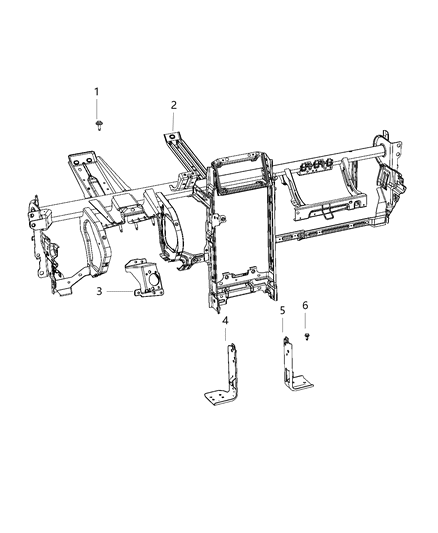 2020 Dodge Grand Caravan Instrument Panel & Structure Diagram 2 - Thumbnail
