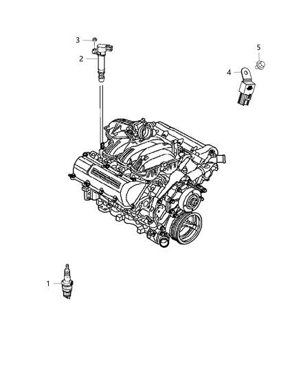 2014 Ram ProMaster 2500 Spark Plugs, Ignition Coil Diagram