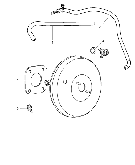 2011 Jeep Compass Hose Brake Booster Vacuum Diagram for 4721949AC