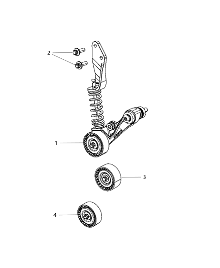 2012 Dodge Caliber Pulley & Related Parts Diagram 1 - Thumbnail