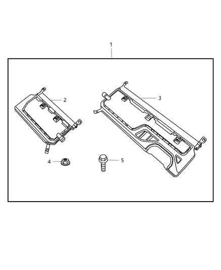 2010 Dodge Ram 3500 Cab Chassis Storage & Tray Kits Diagram