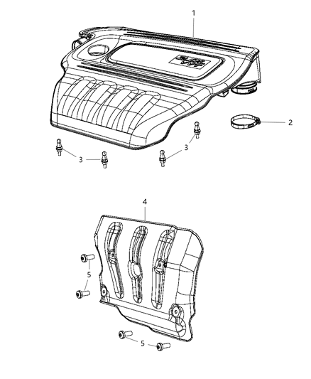 2013 Dodge Dart Engine Cover & Related Parts Diagram 2 - Thumbnail