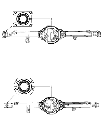 2006 Dodge Ram 1500 Axle Assembly, Rear Diagram 1 - Thumbnail