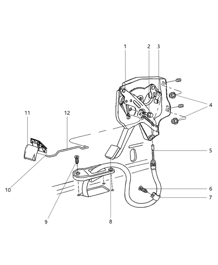 2001 Dodge Ram 3500 Regular Cab Parking Brake Lever Diagram
