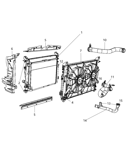 2008 Chrysler Pacifica Hose Radiator Inlet Diagram for 4677724AE