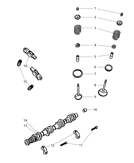 2006 Jeep Commander Camshaft & Valves Diagram 2 - Thumbnail