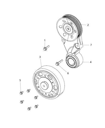 2020 Ram 3500 Cab Chassis Pulley & Related Parts Diagram 2 - Thumbnail