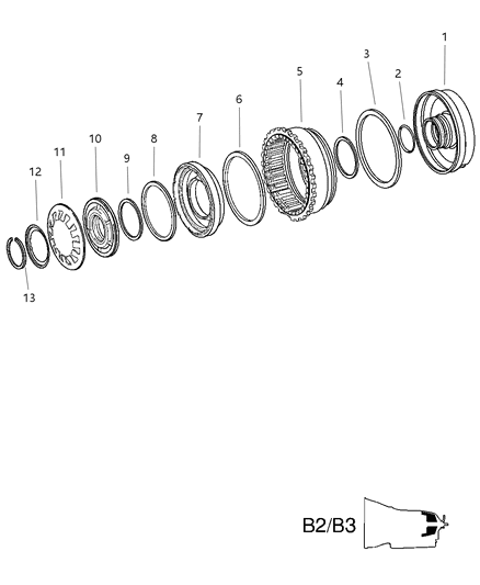 2006 Jeep Commander Multiple Disc Brake & Parking Lock Gearwheel Diagram 1 - Thumbnail