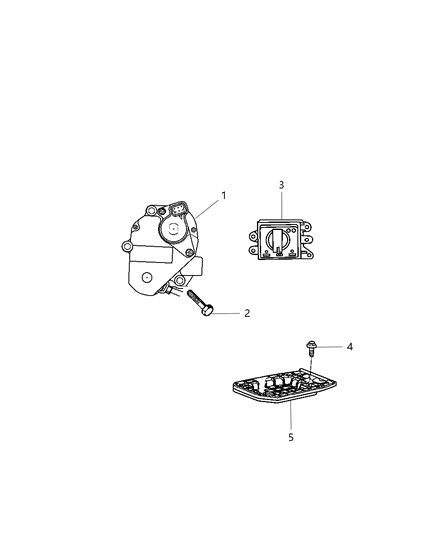 2007 Dodge Ram 3500 Cab Chassis Shift Control Switch & Motor Diagram