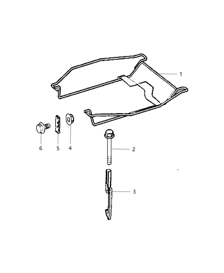 2009 Dodge Sprinter 3500 Spare Bracket Diagram for 68012518AA