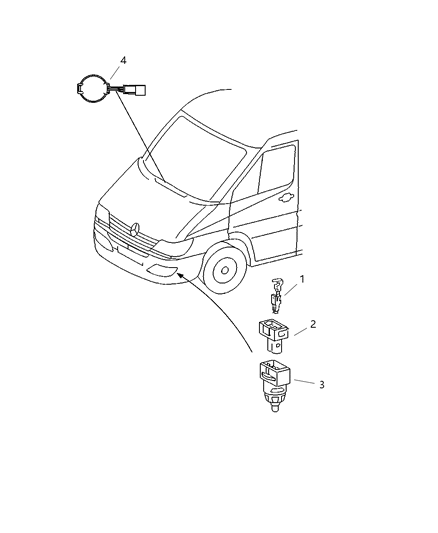 2005 Dodge Sprinter 2500 Temperature Sensor Diagram for 5103563AA