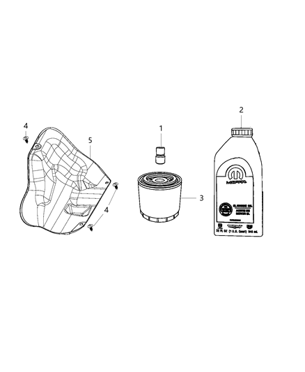2016 Ram 3500 Pickup Engine Oil,Engine Oil Filter Adapter And Cooler Diagram 3 - Thumbnail
